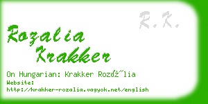 rozalia krakker business card